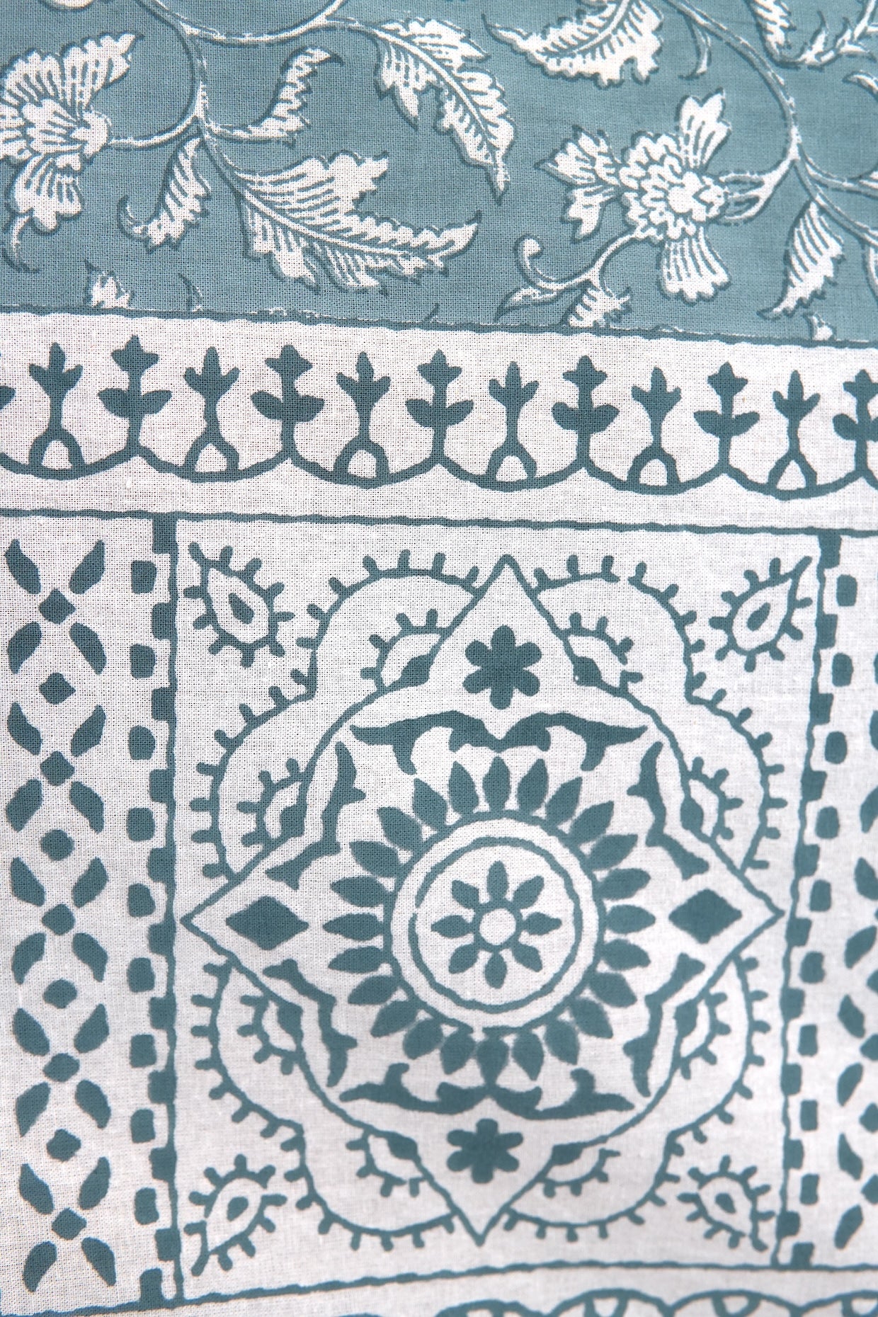 Grey florals - Pure cotton King / Queen size double bedsheet
