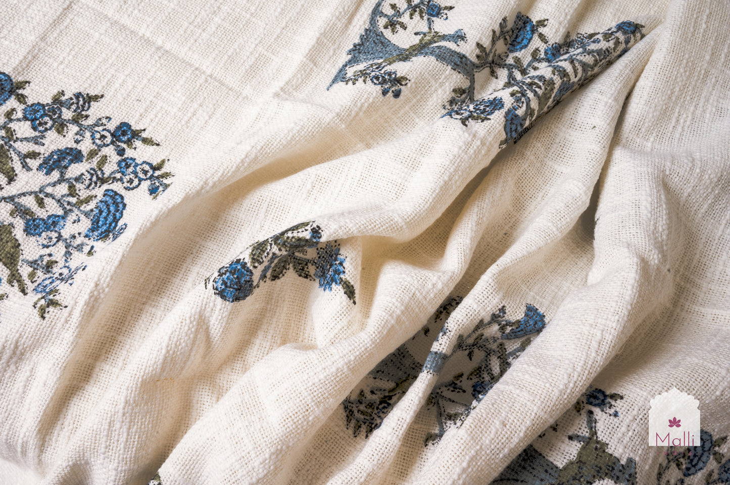 Neel baagh bedcover in slub cotton