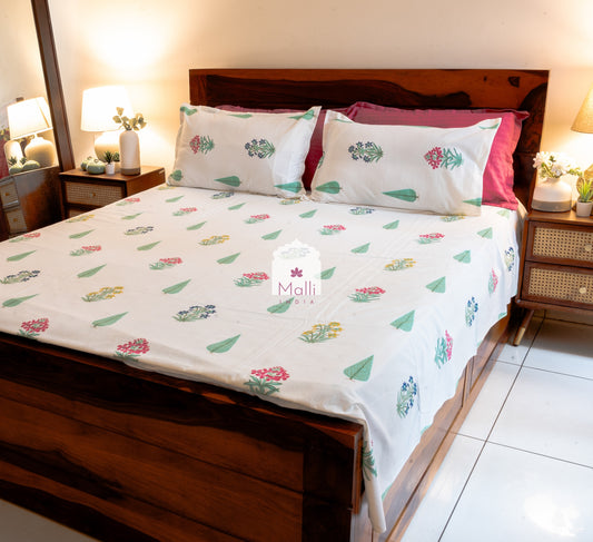 Rangeen baagh - Pure cotton double bedsheet handblock printed