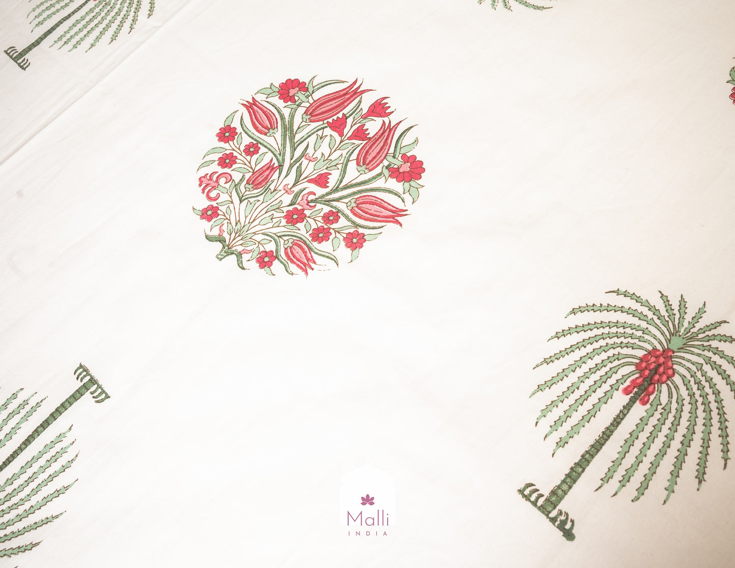 Gulabi baagh - Pure cotton double bedsheet handblock printed (Super king)