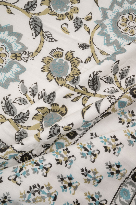 Neel baagh handblock printed cotton dohar