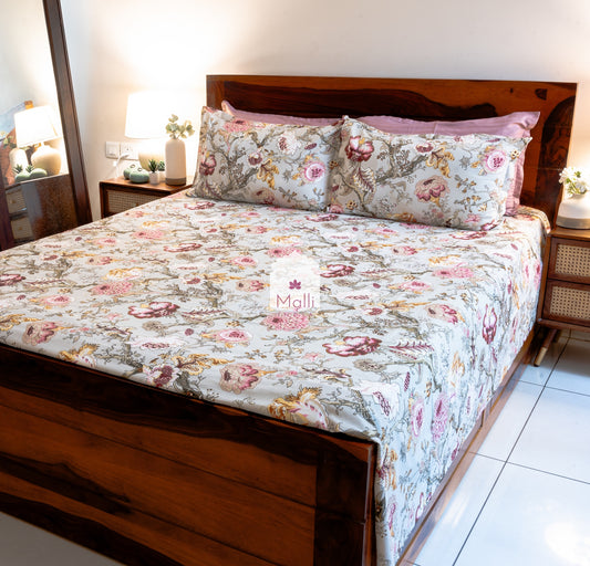 Blooming gardens - Pure cotton double bedsheet