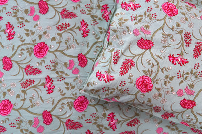 Garden of roses - Pure cotton King / Queen size double bedsheet
