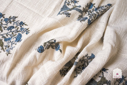Neel baagh bedcover in slub cotton