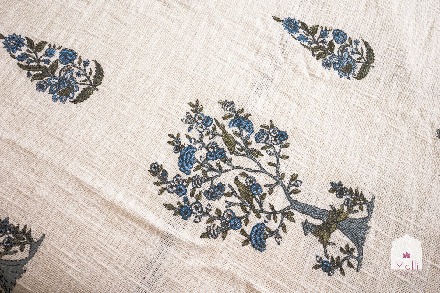 Neel baagh bedcover in slub cotton