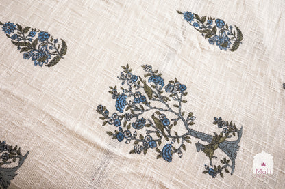 Neel baagh bedcover in slub cotton