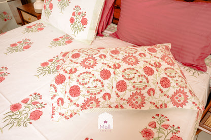 Bahaar - Pure cotton double bedsheet handblock printed (Super king)
