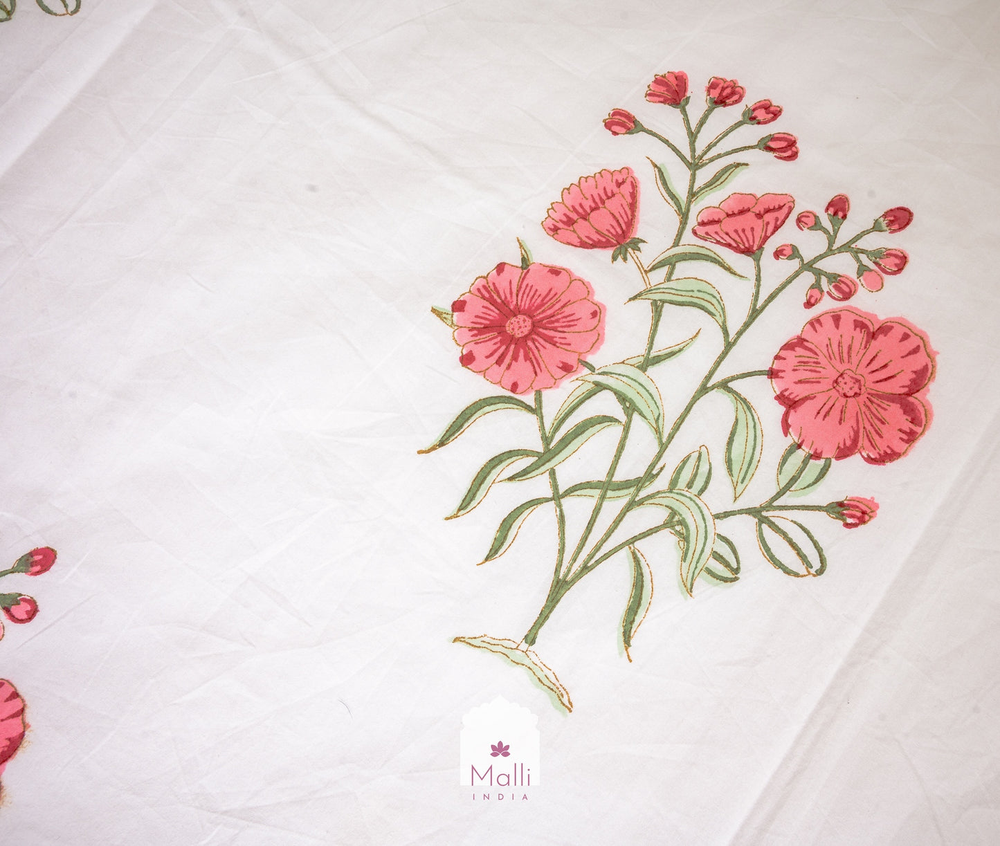 Bahaar - Pure cotton double bedsheet handblock printed (Super king)