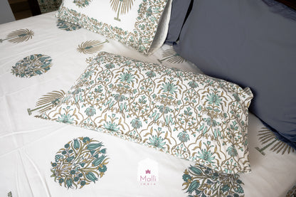 Neel baagh - Pure cotton double bedsheet handblock printed (Super king)