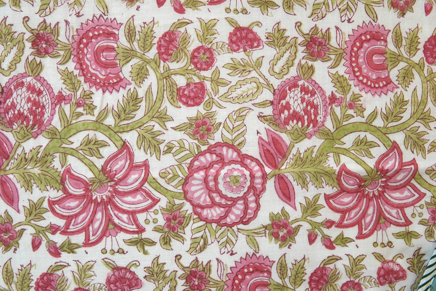 Turquoise royals handblock printed pure mulmul dohar
