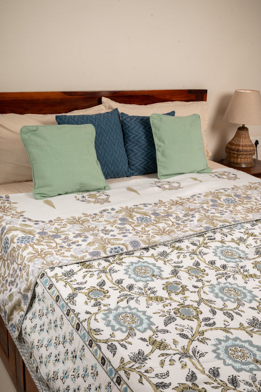 Neel baagh handblock printed cotton dohar
